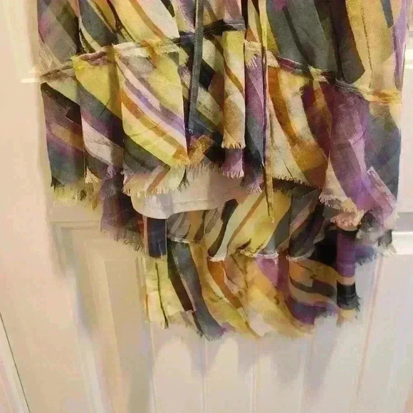 Simply Vera, Vera Wang high-low, distressed slip-on,belt, summer dress small - Picture 6 of 10